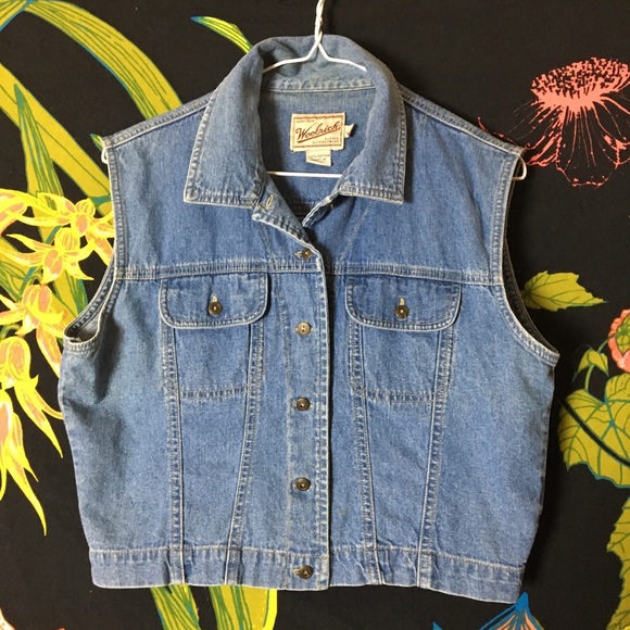 Vintage Jackets & Blazers - VINTAGE / 100% Cotton Denim Vest